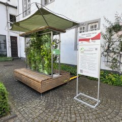 Mobiler vertikaler Garten Rathaus Innenhof 