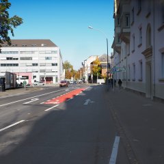 Hohenzollernstraße an der Kreuzung Neversstraße / Ludwigstraße mit Blick Richtung Norden